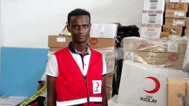 Ayancık'ta yardıma koşan bir Somalili