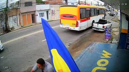 Car Rear-Ends Motorcyclist