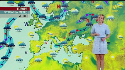 Milena Rostkowska Galant weather forecast (pogoda) on Polish TV Polsat (24/08/2021)