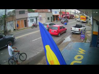 Car Rear-Ends Motorcyclist