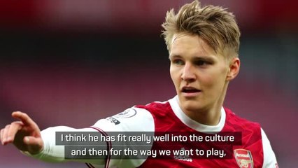Arteta tips 'exceptional' Odegaard to improve Arsenal team-mates