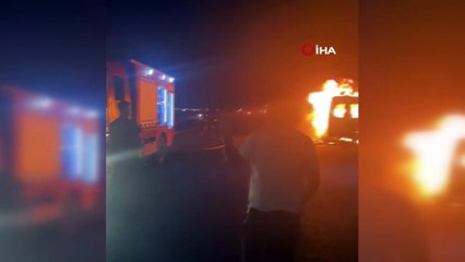 Seyir halindeyken aniden alev aldı, bomba gibi patladı