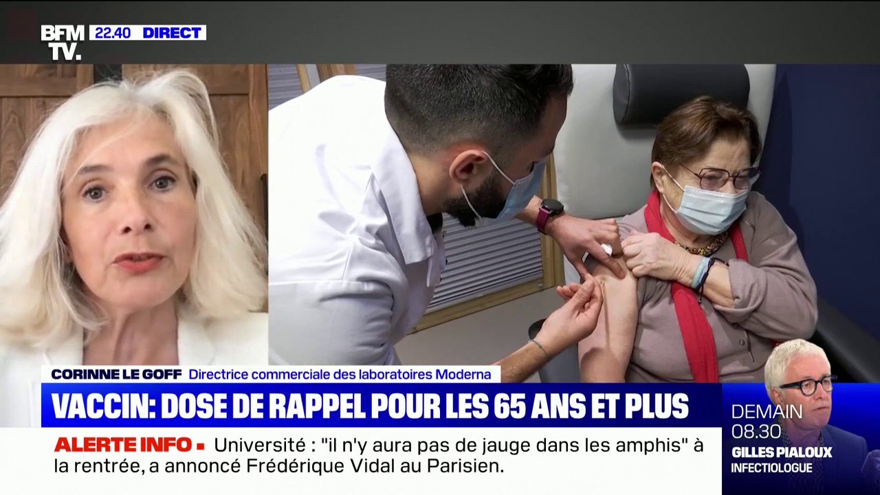 Corinne Le Goff (Moderna) sur une troisième dose de vaccin: "Pour les gens plus âgés, c’est important d’être le plus protégé possible"