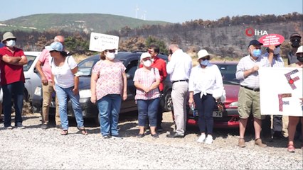 Foça’da ‘cüruf depolama alanının’ kaldırılması için eylem yaptılar