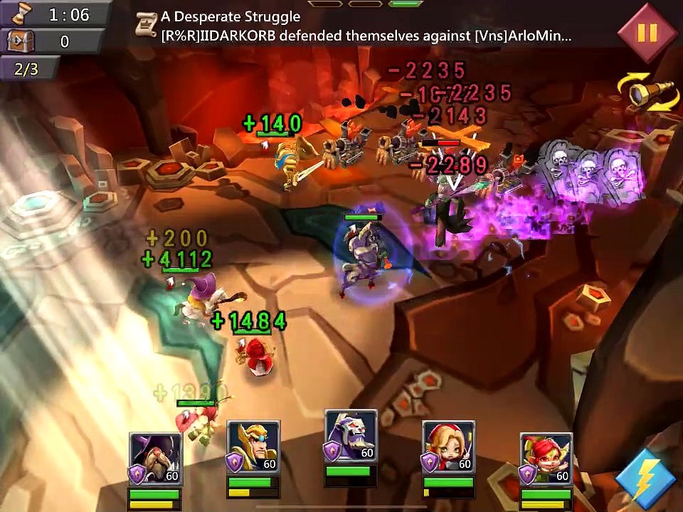 Lords Mobile - 4 Perilous Peaks, Auto 2nd team - Limited Challenge: Dark Disaster