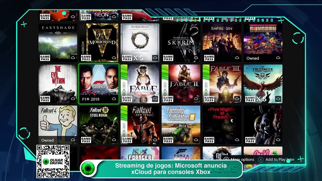 Streaming de jogos Microsoft anuncia xCloud para consoles Xbox