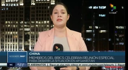 下载视频: China: Miembros del BRICS se reúnen para debatir la situación de Afganistán