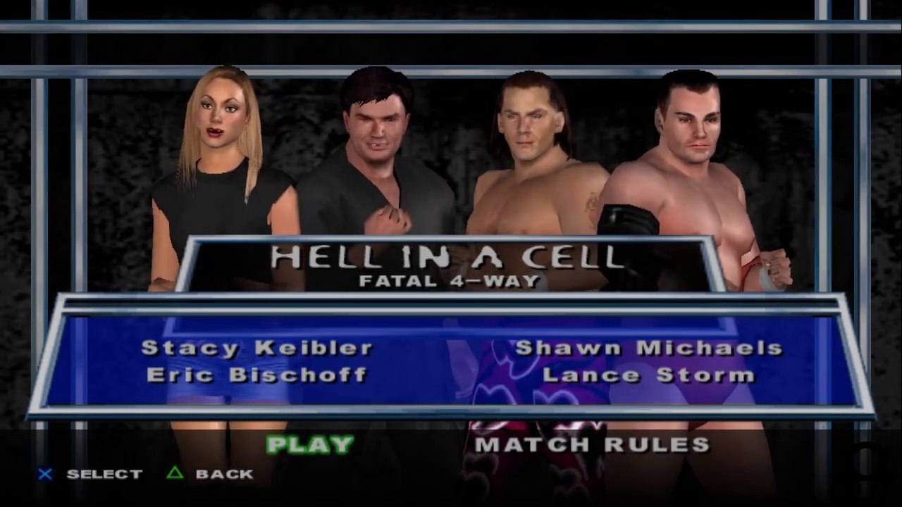 Here Comes the Pain Stacy Keibler vs Eric Bischoff vs Shawn Michaels vs Lance Storm