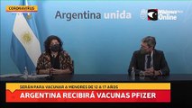 Argentina recibirá vacunas Pfizer