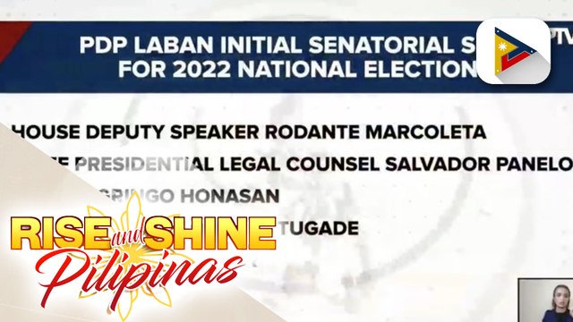 PDP-Laban, inilabas na rin ang kanilang initial Senatorial slate para sa darating na eleksyon