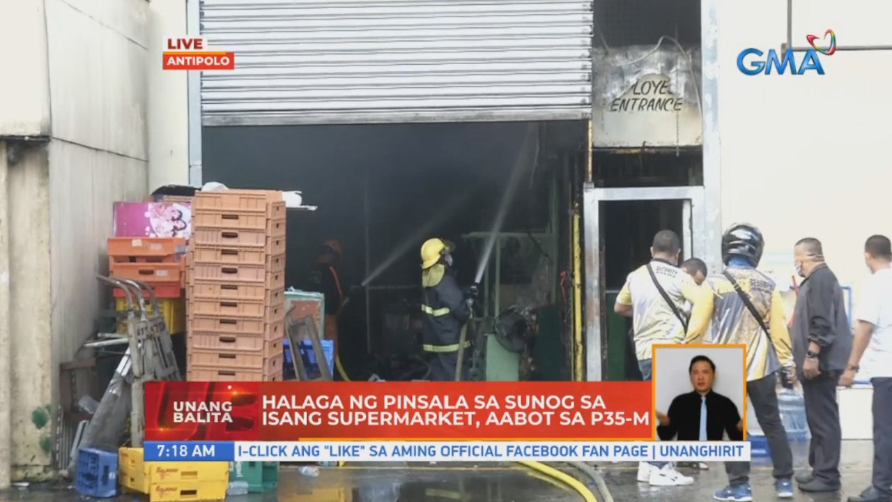 Halaga ng pinsala sa sunog sa isang supermarket, aabot sa P35-M | UB