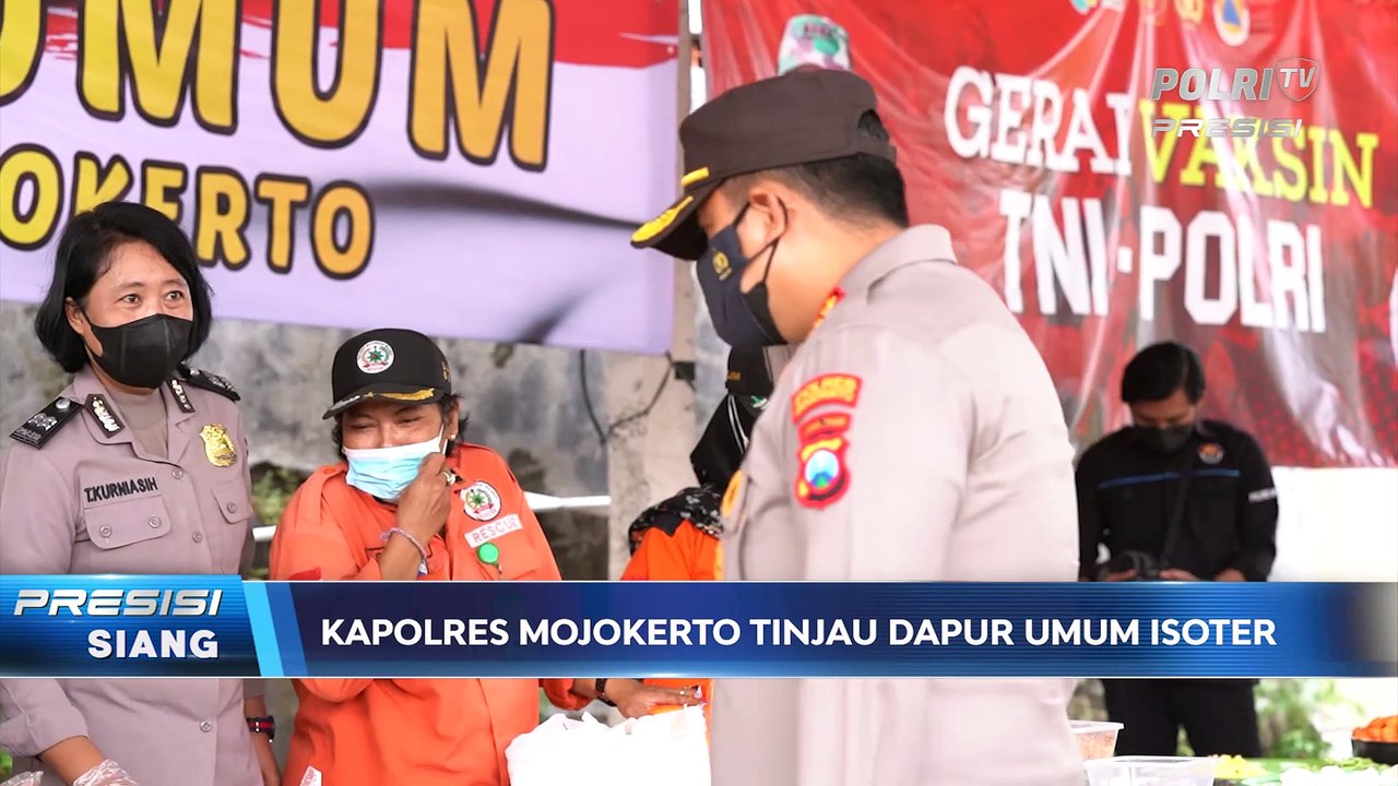 Kapolres Mojokerto Tinjau Dapur Umum untuk Pasien Covid-19 yang Jalani Perawatan di Isoter