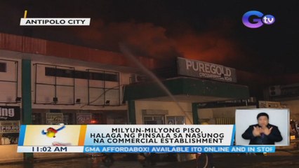 Milyun-milyong piso, halaga ng pinsala sa nasunog na commercial establishment | BT