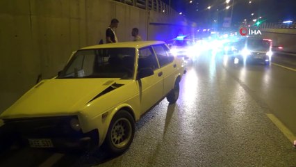 Pompalı tüfekle saldırıya uğrayan otomobil kaza yaptı; 1 yaralı