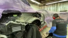 BMW M850i body repair on Celette bench