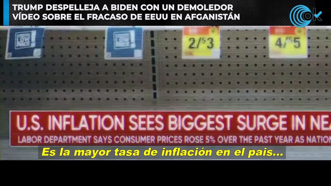 Trump despelleja a Biden con un demoledor vídeo sobre el fracaso de EEUU en Afganistán