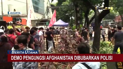 Aksi Unjuk Rasa Pengungsi Afghanistan Berakhir Ricuh