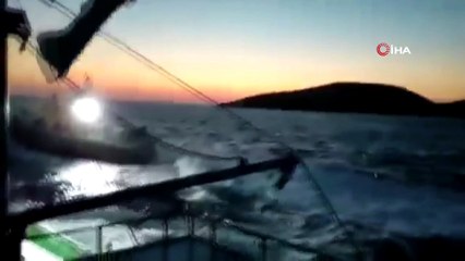 Yunan sahil güvenlik botundan Türk balıkçı teknesine taşlı taciz