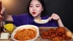Carbo-Spicy Chicken Noodles chicken mukbang ASMR //EATING VIDEO