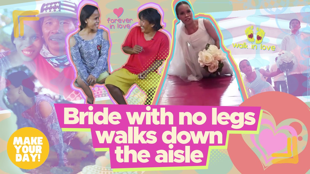 Bride with no legs walks down the aisle | Make Your Day
