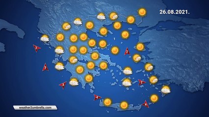 Η πρόγνωση του καιρού για την Πέμπτη 26-08-2021