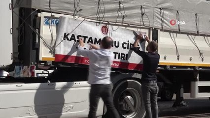 Bilecik'te hazırlanan bir tır dolusu içme suyu Kastamonu'na yola çıktı