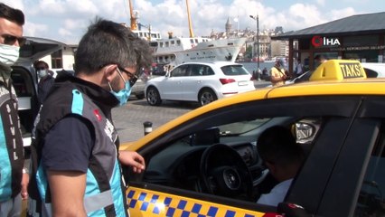 Eminönü’nde sivil ekiplerden taksilere yönelik denetim