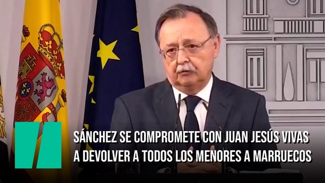 Sánchez se compromete con Juan Jesús Vivas a devolver a todos los menores a Marruecos