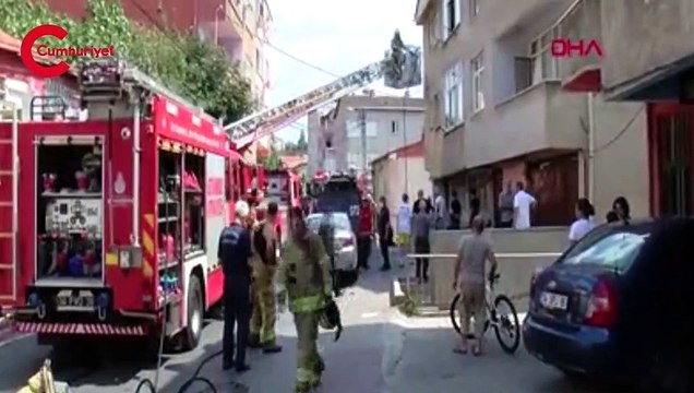 Maltepe'de bebeğini rehin alan baba evi ateşe verdi