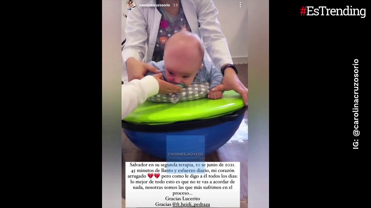 Carolina Cruz mostró las fuertes terapias que tiene que recibir Salvador