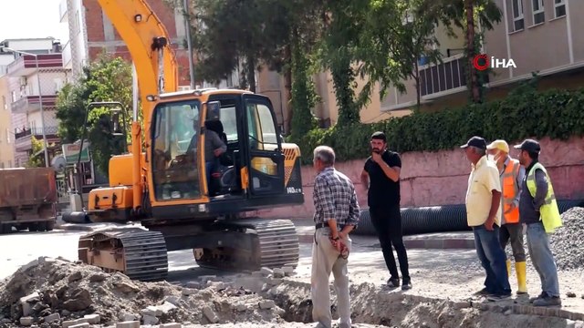 Altyapı çalışması sırasında doğalgaz borusu patladı