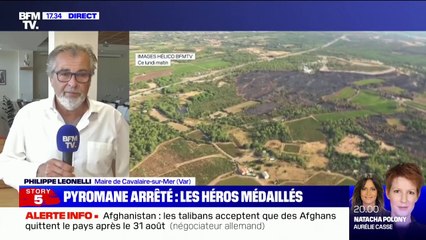 Le maire de Cavalaire-sur-Mer récompenser des citoyens qui ont aidé à l'arrestation d'un pyromane présumé