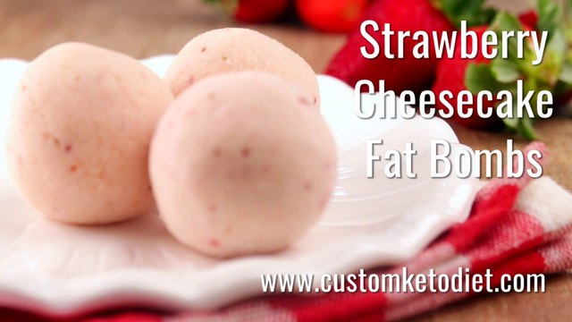 Keto Strawberry Cheesecake Fat Bombs