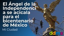 El Ángel de la Independencia se acicala para el bicentenario de México