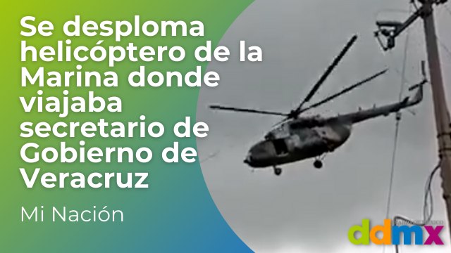 Se desploma helicóptero de la Marina donde viajaba secretario de Gobierno de Veracruz