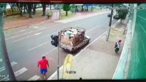 Vídeo mostra mulher correndo atrás de assaltantes após crime na Região Central