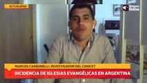 Incidencia de iglesias evangélicas en Argentina