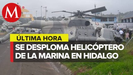 Se desploma helicóptero en el que viajaba secretario de Gobierno de Veracruz, en Hidalgo