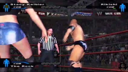 Here Comes the Pain Stacy Keibler vs Rikishi vs The Rock