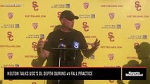 USC Fall Camp Practice #1 | Clay Helton Talks Defensive Line Depth
