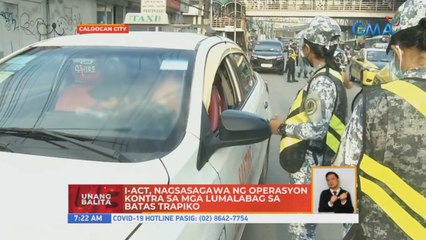 I-ACT, nagsasagawa ng operasyon kontra sa mga lumalabag sa batas trapiko | UB