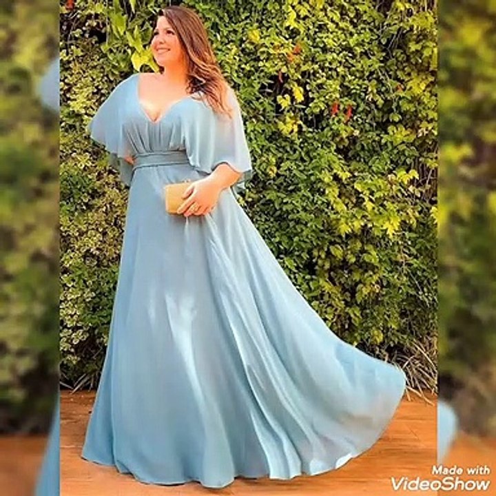 Most demanding Plus Size mother of the bride dresses floor length Maxi dress