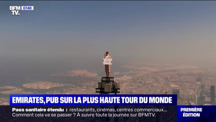 Download Video: La compagnie Emirates dévoile une pub tournée au sommet de la plus haute tour du monde à Dubaï