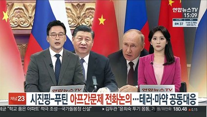 시진핑-푸틴 아프간 문제 전화 논의…테러·마약 공동대응