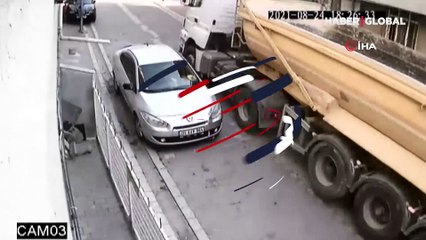 Esenyurt'ta çalıntı olduğu iddia edilen kamyon dehşet saçtı