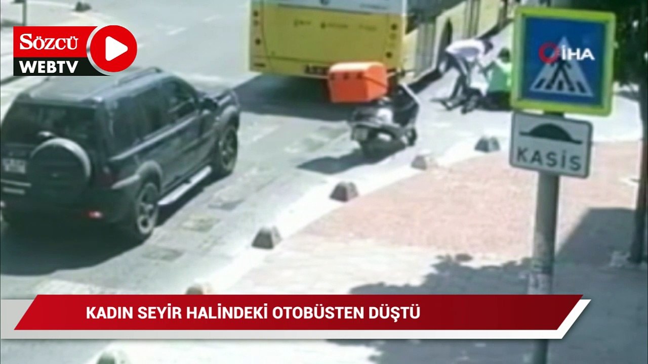 Küçükçekmece’de, kadın seyir halindeki otobüsten düştü