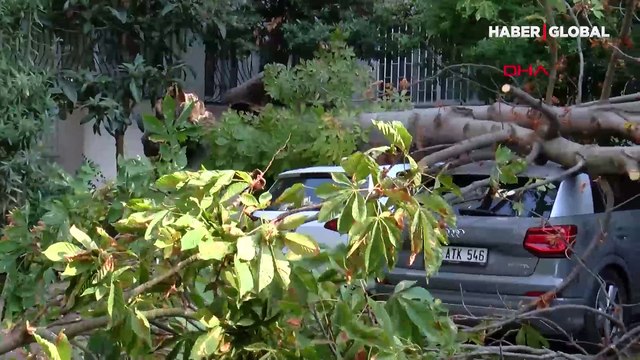 Kadıköy'de faciaya ramak kala! Otomobillerin üzerine devrildi