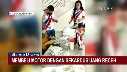 Tukang Ojek Beli Motor Baru dengan Uang Logam yang Ditabung Selama 5 Tahun