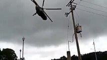 Meksika'da askeri helikopter böyle düştü