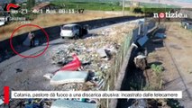 Catania, pastore dà fuoco a una discarica abusiva: incastrato dalle telecamere